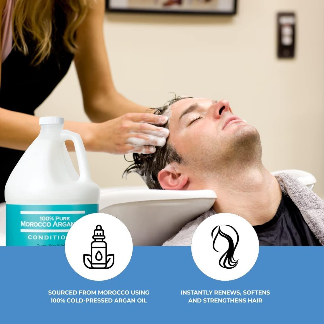 imageGinger Lily Farms Salon Formula 100 Pure Morocco Argan Oil Conditioner for All Hair Types 100 Vegan ampamp CrueltyFree 128 Fl Oz Pack of 4128 Fl Oz Pack of 4