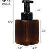 imageGinger Lily Farms Foaming Soap Dispenser Refillable Plastic Pump Bottles for Liquid Hand Soap 12 oz Clear Bottle with White Pump 2Pack12 Oz Amber