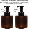 imageGinger Lily Farms Foaming Soap Dispenser Refillable Plastic Pump Bottles for Liquid Hand Soap 12 oz Clear Bottle with White Pump 2Pack12 Oz Amber