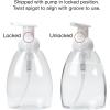 imageGinger Lily Farms Foaming Soap Dispenser Refillable Plastic Pump Bottles for Liquid Hand Soap 12 oz Clear Bottle with White Pump 2Pack12 Oz Clear