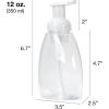 imageGinger Lily Farms Foaming Soap Dispenser Refillable Plastic Pump Bottles for Liquid Hand Soap 12 oz Clear Bottle with White Pump 2Pack12 Oz Clear