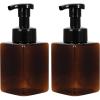 imageGinger Lily Farms Foaming Soap Dispenser Refillable Plastic Pump Bottles for Liquid Hand Soap 12 oz Clear Bottle with White Pump 2Pack12 Oz Amber