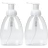 imageGinger Lily Farms Foaming Soap Dispenser Refillable Plastic Pump Bottles for Liquid Hand Soap 12 oz Clear Bottle with White Pump 2Pack12 Oz Clear