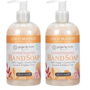 imageGinger Lily Farms Botanicals AllPurpose Liquid Hand Soap Refill Coco Mango 100 Vegan ampamp CrueltyFree Coconut Mango Scent 1 Gallon Pack of 412 Fl Oz Pack of 2