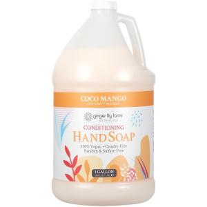 imageGinger Lily Farms Botanicals AllPurpose Liquid Hand Soap Refill Coco Mango 100 Vegan ampamp CrueltyFree Coconut Mango Scent 1 Gallon Pack of 4128 Ounce Pack of 1