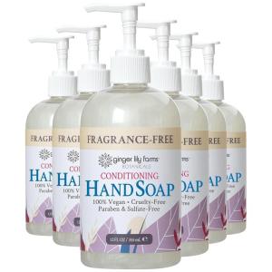 imageGinger Lily Farms Botanicals AllPurpose Liquid Hand Soap Refill Fragrance Free 100 Vegan ampamp CrueltyFree 1 Gallon12 Fl Oz Pack of 6