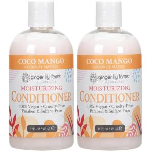 imageGinger Lily Farms Botanicals Moisturizing Conditioner for Dry Hair Coco Mango 100 Vegan ampamp CrueltyFree Coconut Mango Scent 12 Fl Oz Pack of 612 Fl Oz Pack of 2