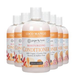 imageGinger Lily Farms Botanicals Moisturizing Conditioner for Dry Hair Coco Mango 100 Vegan ampamp CrueltyFree Coconut Mango Scent 12 Fl Oz Pack of 612 Fl Oz Pack of 6