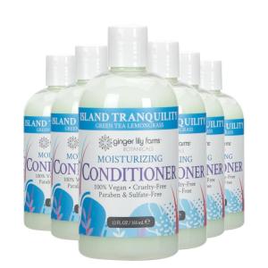 imageGinger Lily Farms Botanicals Moisturizing Conditioner for Dry Hair Island Tranquility 100 Vegan ampamp CrueltyFree Green Tea Lemongrass Scent 12 Fl Oz Pack of 612 Fl Oz Pack of 6