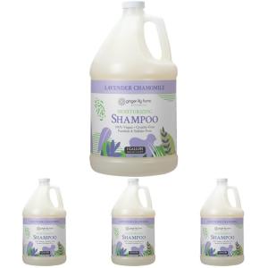 imageGinger Lily Farms Botanicals Moisturizing Shampoo for All Hair Types 100 Vegan ampamp CrueltyFree Lavender Chamomile Scent 1 Gallon Refill 128 fl oz128 Fl Oz Pack of 4