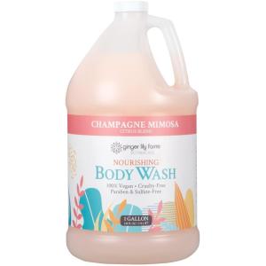 imageGinger Lily Farms Botanicals Nourishing Body Wash Champagne Mimosa 100 Vegan ampamp CrueltyFree Citrus Blend Scent 1 Gallon 128 fl oz Refill128 Ounce Pack of 1