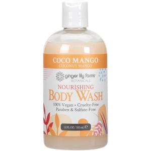 imageGinger Lily Farms Botanicals Nourishing Body Wash Coco Mango 100 Vegan ampamp CrueltyFree Coconut Mango Scent 12 Fl Oz Pack of 612 Ounce Pack of 1
