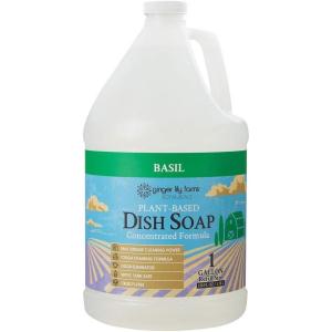 imageGinger Lily Farms Botanicals PlantBased Liquid Dish Soap Concentrated Formula with Max Grease Cleaning Power CrueltyFree Basil Scent 1 Gallon Refill 128 Fl Oz128 Fl Oz Pack of 1