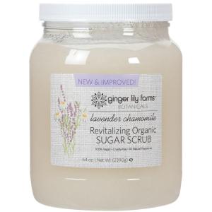 imageGinger Lily Farms Botanicals Revitalizing Organic Sugar Scrub AllNatural Skin Exfoliating Sugar Crystals 100 Vegan ampamp CrueltyFree Lavender Chamomile 64 ozLavender Chamomile