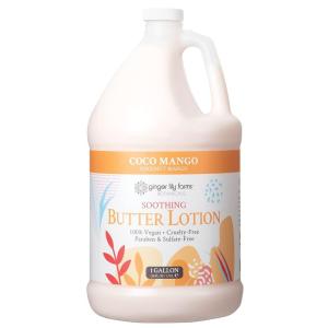 imageGinger Lily Farms Botanicals Soothing Butter Lotion Coco Mango 100 Vegan ampamp CrueltyFree Coconut Mango Scent 1 Gallon128 Ounce Pack of 1