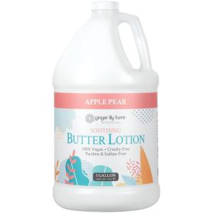 imageGinger Lily Farms Botanicals Soothing Butter Lotion for Dry Skin 100 Vegan ampamp CrueltyFree Apple Pear Scent 1 Gallon Refill 128 fl oz