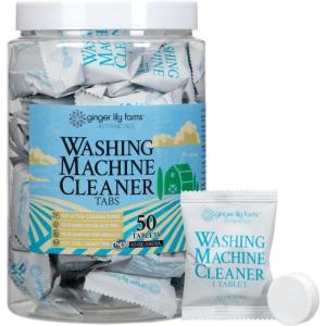 imageGinger Lily Farms Botanicals Washing Machine Cleaner Tabs Deep Cleaning Tablets for HE Front Load ampamp Top Load Washers FragranceFree 50Count