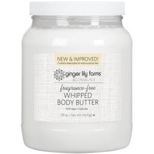 imageGinger Lily Farms Botanicals Whipped Body Butter for Dry Skin UltraHydrating 100 Vegan ampamp CrueltyFree Lavender Chamomile 59 OuncesFragrance Free