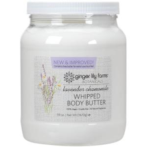 imageGinger Lily Farms Botanicals Whipped Body Butter for Dry Skin UltraHydrating 100 Vegan ampamp CrueltyFree Lavender Chamomile 59 OuncesLavender Chamomile