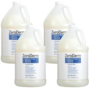 imageGinger Lily Farms Botanicals ZeroDerm Advanced Therapy Nourishing Liquid Hand Soap Refill 100 Vegan CrueltyFree FragranceFree Unscented 128 Fl Oz128 Fl Oz Pack of 4