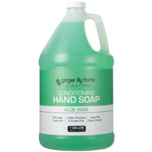 imageGinger Lily Farms Club ampamp Fitness Conditioning Liquid Hand Soap Refill 100 Vegan ampamp CrueltyFree Fragrance Free 1 Gallon 128 fl ozAloe Vera