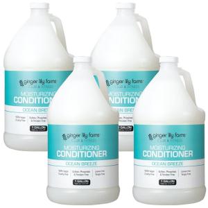 imageGinger Lily Farms Club ampamp Fitness Moisturizing Conditioner for Dry Hair 100 Vegan ampamp CrueltyFree Ocean Breeze Scent 1 Gallon 128 fl oz Refill128 Fl Oz Pack of 4