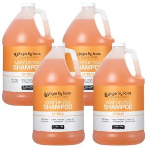 imageGinger Lily Farms Club ampamp Fitness Moisturizing Shampoo for All Hair Types 100 Vegan ampamp CrueltyFree Citrus Scent 1 Gallon Refill Pack of 4512 Fl Oz Pack of 1