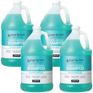 imageGinger Lily Farms Club ampamp Fitness Moisturizing Shampoo for All Hair Types 100 Vegan ampamp CrueltyFree Ocean Breeze Scent 1 Gallon 128 fl oz Refill128 Fl Oz Pack of 4