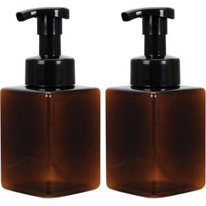 imageGinger Lily Farms Foaming Soap Dispenser Refillable Plastic Pump Bottles for Liquid Hand Soap 12 oz Clear Bottle with White Pump 2Pack12 Oz Amber