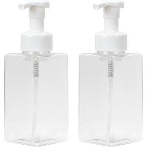 imageGinger Lily Farms Foaming Soap Dispenser Refillable Plastic Pump Bottles for Liquid Hand Soap 12 oz Clear Bottle with White Pump 2Pack15 Oz Clear