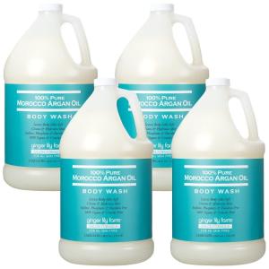imageGinger Lily Farms Salon Formula 100 Pure Morocco Argan Oil Body Wash for All Skin Types 100 Vegan ampamp CrueltyFree 1 Gallon Refill Pack of 4128 Fl Oz Pack of 4