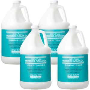 imageGinger Lily Farms Salon Formula 100 Pure Morocco Argan Oil Conditioner for All Hair Types 100 Vegan ampamp CrueltyFree 128 Fl Oz Pack of 4128 Fl Oz Pack of 4