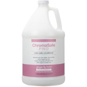imageGinger Lily Farms Salon Formula ChromaSafe Pro Color Safe Conditioner for ColorTreated Hair 100 Vegan ampamp CrueltyFree 1 Gallon 128 fl oz Refill