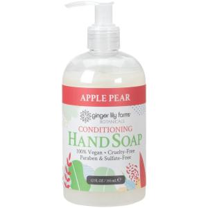 imageGinger Lily Farms Botanicals Conditioning Liquid Hand Soap Refill 100 Vegan amp CrueltyFree Whispering Rose Scent 1 Gallon 128 fl ozApple Pear