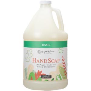 imageGinger Lily Farms Botanicals Conditioning Liquid Hand Soap Refill 100 Vegan amp CrueltyFree Whispering Rose Scent 1 Gallon 128 fl ozBasil