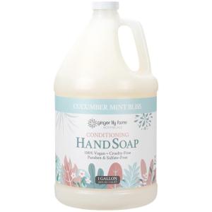 imageGinger Lily Farms Botanicals Conditioning Liquid Hand Soap Refill 100 Vegan amp CrueltyFree Whispering Rose Scent 1 Gallon 128 fl ozCucumber Mint Bliss
