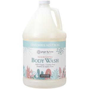 imageGinger Lily Farms Botanicals Nourishing Body Wash Eucalyptus Tranquility 100 Vegan amp CrueltyFree 1 Gallon 128 fl oz RefillCucumber Mint Bliss
