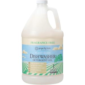 imageGinger Lily Farms Botanicals PlantBased Dishwasher Detergent Gel 100 Vegan amp CrueltyFree FragranceFree 1 Gallon Refill Pack of 4Fragrance Free