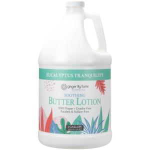 imageGinger Lily Farms Botanicals Soothing Butter Lotion for Dry Skin 100 Vegan amp CrueltyFree Lavender Chamomile Scent 1 Gallon Pack of 4Eucalyptus Tranquility