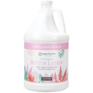 imageGinger Lily Farms Botanicals Soothing Butter Lotion for Dry Skin 100 Vegan amp CrueltyFree Lavender Chamomile Scent 1 Gallon Pack of 4Vanilla Sugar Bliss