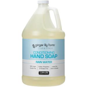 imageGinger Lily Farms Club amp Fitness Conditioning Liquid Hand Soap Refill 100 Vegan amp CrueltyFree Citrus Scent 1 Gallon Pack of 4Rain Water