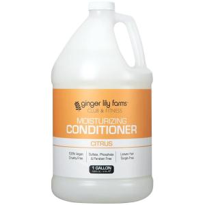 imageGinger Lily Farms Club amp Fitness Moisturizing Conditioner for Dry Hair 100 Vegan amp CrueltyFree Fragrance Free 1 Gallon Pack of 4Citrus