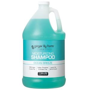 imageGinger Lily Farms Club amp Fitness Moisturizing Shampoo for All Hair Types 100 Vegan amp CrueltyFree Rain Water Scent 1 Gallon Pack of 4Ocean Breeze