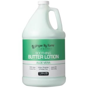imageGinger Lily Farms Club amp Fitness Soothing Butter Lotion for Dry Skin 100 Vegan amp CrueltyFree Ocean Breeze Scent 1 Gallon Pack of 4Aloe Vera
