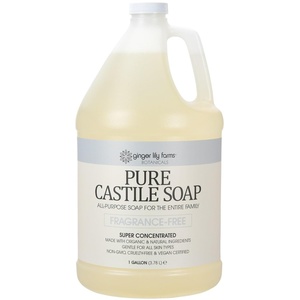 image:imageGinger Lily Farms Botanicals Pure Castile Liquid Soap Refill Peppermint Scent 1 Gallon AllPurpose Cleaner for Body Face Hair Dishes Laundry amp Pets 100 Vegan amp CrueltyFree Pack of 4Fragrance Free