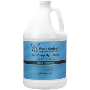 image:imageGinger Lily Farms Botanicals Shea Indulgence 24H Deep Hydration Body Lotion 100 Vegan amp CrueltyFree Lavender Chamomile Scent 1 Gallon 128 fl oz RefillIsland Tranquility